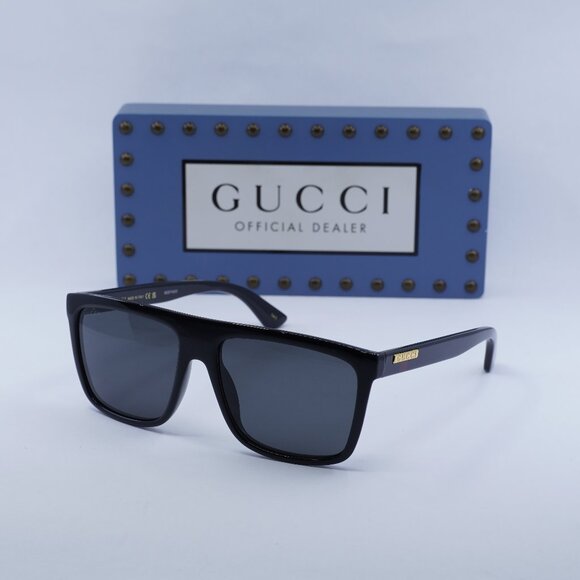 Gucci GG0748S 001 Square Sunglasses - Black - Picture 1 of 10